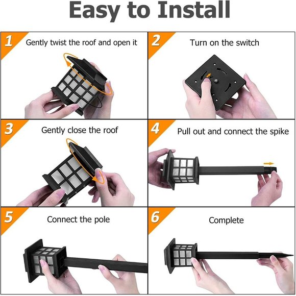 Outdoor Solar Lights (12 Pack) White Light Solar Pathway Lights - Picture 8 of 11